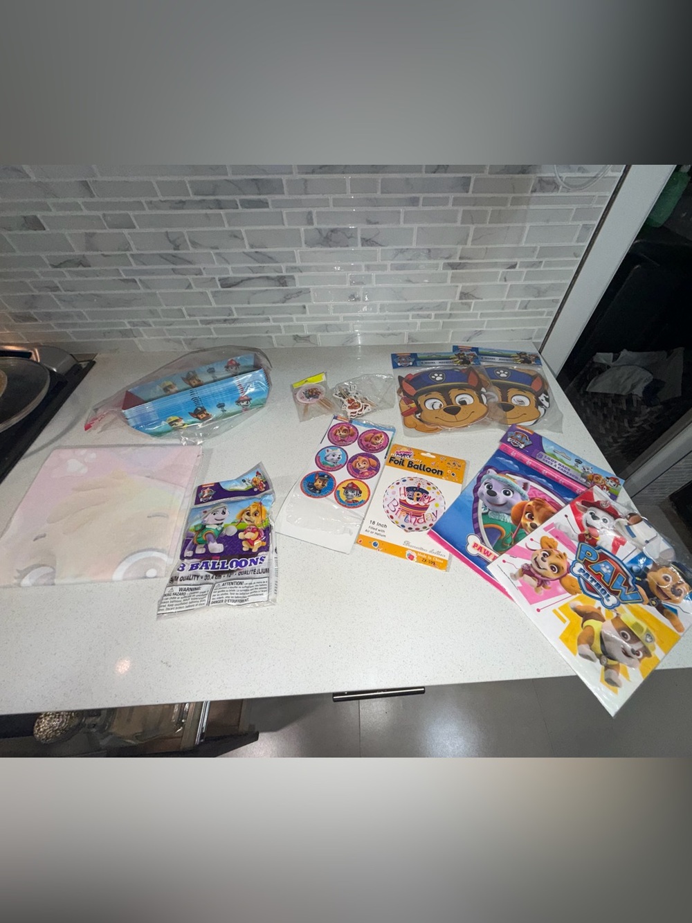 Paw Patrol Party Favor Pack - Blue, Pink, Yellow